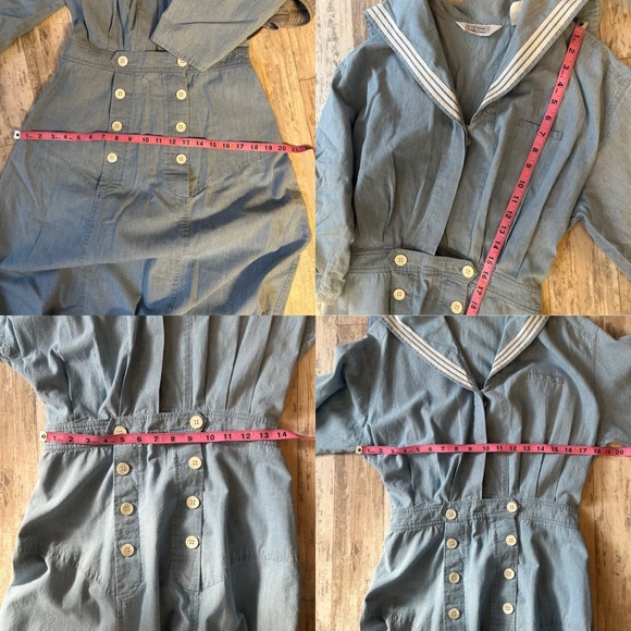 J. Peterman Rare Vintage Chambray Sailor Dress - Picture 16 of 16